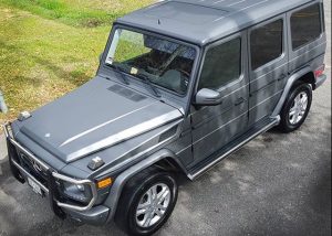 Mercedes Benz wrapped in Avery SW Matte Gunmetal Metallic vinyl