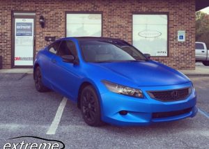 Honda wrapped in 3M 1080-S347 Satin Perfect Blue