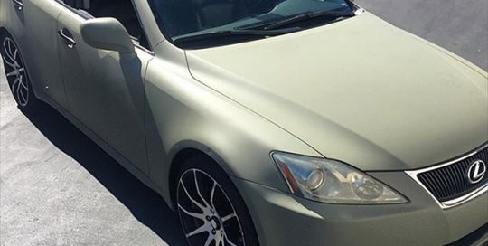 Lexus wrapped in Avery SW900-711 Matte Khaki Green