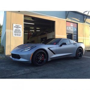 Corvette wrapped in Avery SW900-813 Brushed Steel