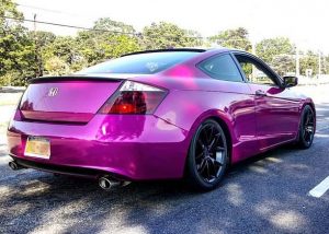 Honda wrapped in 3M 1080-G348 Gloss Fierce Fuchsia