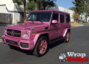 Mercedes Benz wrapped in 3M 1080-G23 Gloss Raspberry Fizz