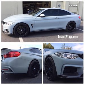 BMW wrapped in 3M 1080-S51 Satin Battleship Gray
