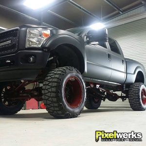 Ford f250 wrapped in 3M 1080-M12 Matte Black