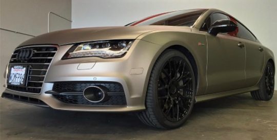 Audi wrapped in 1080 Matte Gray Aluminum vinyl