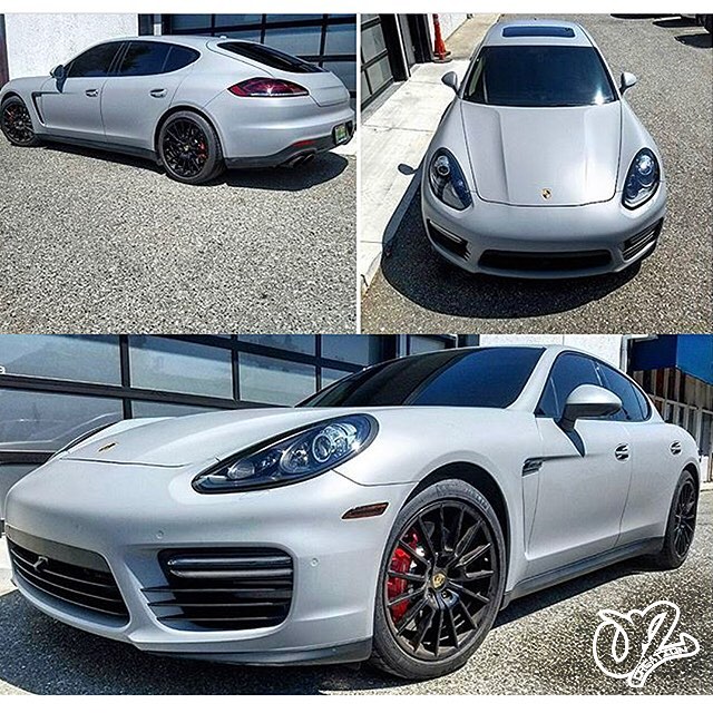 Porsche Wrapped In Avery SW900 856 Matte Dark Grey
