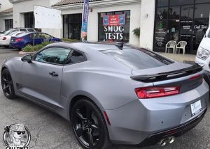 Chevrolet wrapped in Avery SW Brushed Steel vinyl