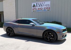 Chevrolet wrapped in 3M ColorFlip Psychedelic shade shifting vinyl