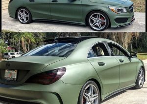 Mercedes Benz wrapped in 3M 1080-M26 Matte Military Green