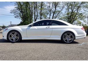 Mercedes Benz wrapped in Avery SW900-117 Satin Pearl White