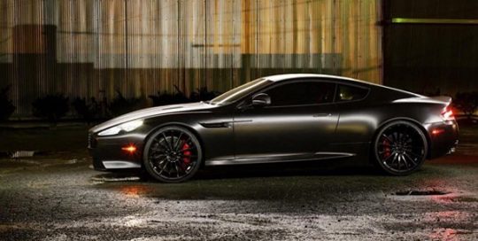 Aston Martin DB9 wrapped in Avery SW900-197 Satin Black