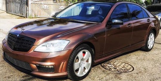 Mercedes Benz wrapped in Avery SW Gloss Brown Metallic vinyl