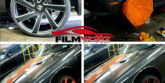 Dodge wrapped in 1080 Gloss Burnt Orange vinyl