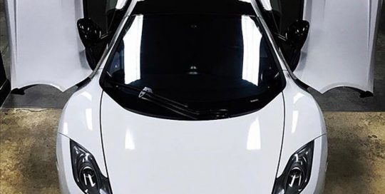 Mc Laren wrapped in 1080 Gloss Storm Gray vinyl