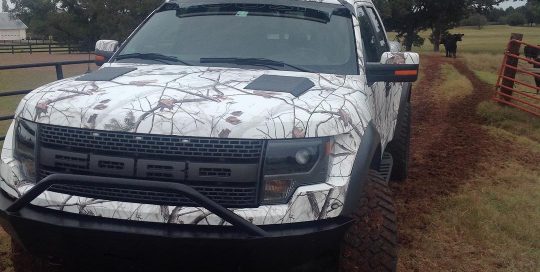 Ford wrapped in Realtree Winter CamoWraps on 3M IJ180Cv3 vinyl
