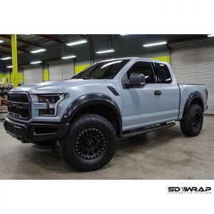 Ford wrapped in 1080 Satin Battleship Gray vinyl