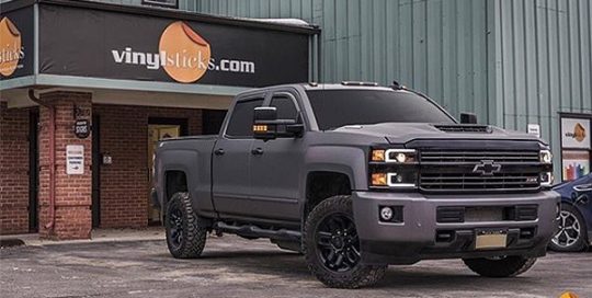 Chevrolet wrapped in Avery SW Matte Charcoal Metallic vinyl