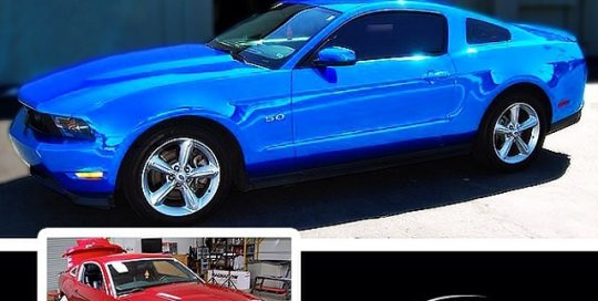 Ford wrapped in Avery SW Blue Chrome