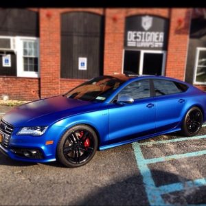 Audi wrapped in Matte Blue Metallic