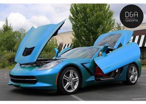 Chevrolet Corvette wrapped in 3M 1080 ColorFlip Satin Caribbean Shimmer shade shifting vinyl