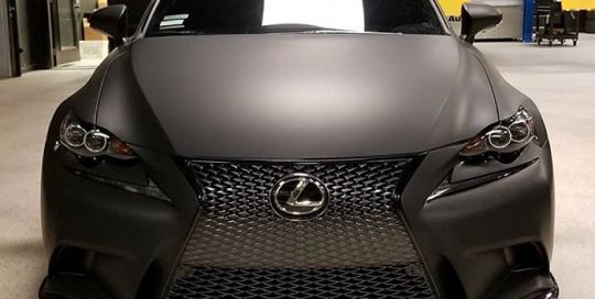 Lexus wrapped in Avery SW Matte Black and Gloss Black vinyls