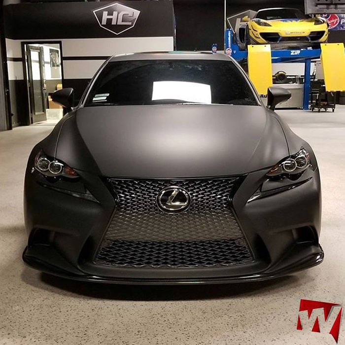 Lexus wrapped in Avery SW Matte Black and Gloss Black vinyls