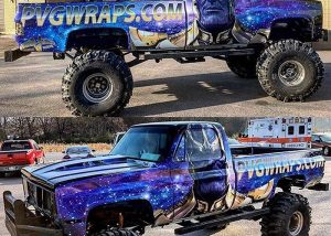 Chevrolet wrapped in custom printed Arlon SLX vinyl with 3270 Gloss overlaminate