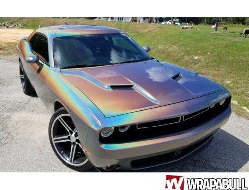 Dodge Challenger wrapped in 3M ColorFlip Gloss Psychedelic shade shifting vinyl