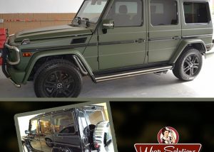 Mercedes Benz wrapped in 1080 Matte Military Green vinyl