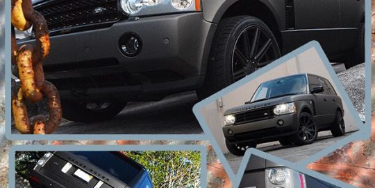 Range Rover wrapped in 4600LX Matte Graphite Metallic vinyl