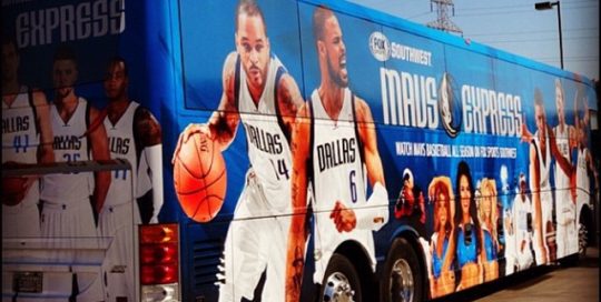 Bus wrapped in Avery 1005EZRS vinyl
