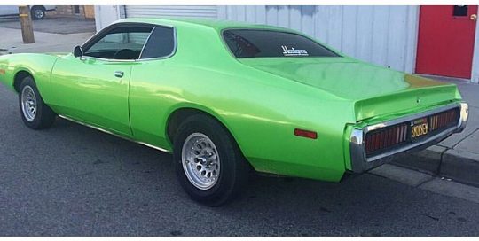 Dodge wrapped in Avery SW900-777 Gloss Gloss Light Green Pearlescent