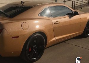 Chevrolet wrapped in Avery SW Metallic Diamond Amber vinyl