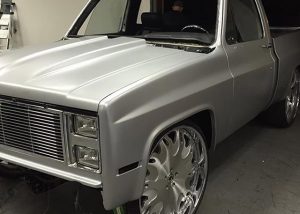 Chevrolet wrapped in 3M 1080-S120 Satin White Aluminum
