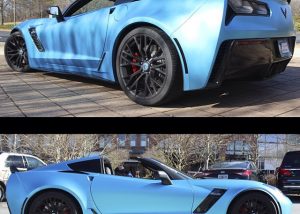 Chevrolet wrapped in 1080 Satin Ocean Shimmer vinyl