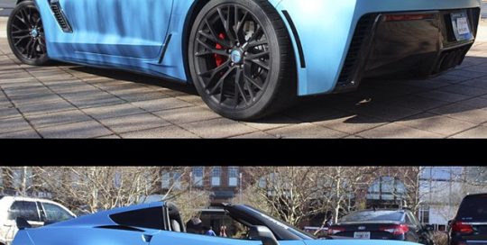 Chevrolet wrapped in 1080 Satin Ocean Shimmer vinyl