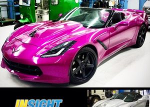 Chevrolet wrapped in 1080 Gloss Fierce Fuchsia vinyl