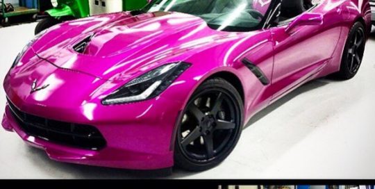 Chevrolet wrapped in 1080 Gloss Fierce Fuchsia vinyl