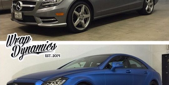 Mercedes Benz wrapped in 1080 Matte Metallic Blue