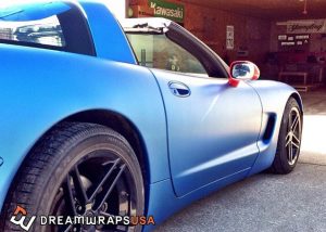 Chevrolet Corvette wrapped in 3M 1080-M227 Matte Blue Metallic