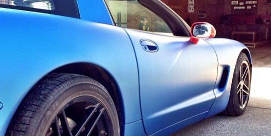 Chevrolet Corvette wrapped in 3M 1080-M227 Matte Blue Metallic