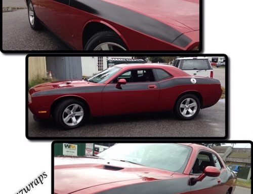 Dodge Challenger wrapped in Avery SW900-197 Satin Black