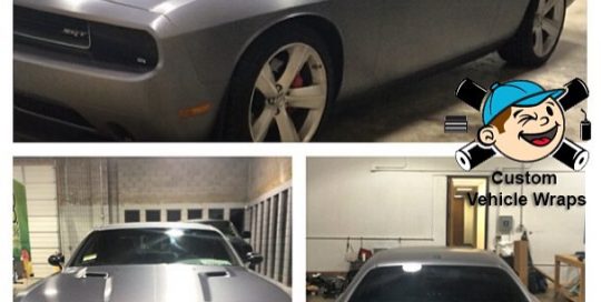 Dodge wrapped in 3M 1080-BR201 Brushed Steel