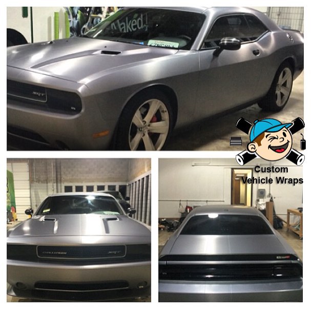Dodge wrapped in 3M 1080-BR201 Brushed Steel