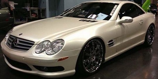Mercedes Benz wrapped in Avery SW900-117 Satin White Pearlescent