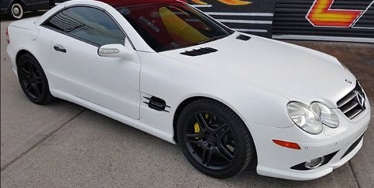 Mercedes Benz wrapped in 3M 1080-S10 Satin White and 1080-G12 Gloss Black
