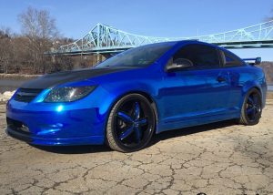 Chevrolet wrapped in Avery SW900-256 Blue Chrome