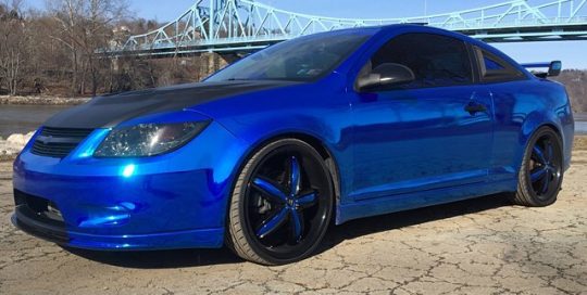 Chevrolet wrapped in Avery SW900-256 Blue Chrome