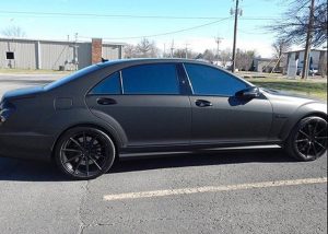 Mercedes Benz wrapped in 3M 1080-M22 Matte Deep Black