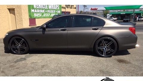 BMW wrapped in 3M 1080-M211 Matte Charcoal Metallic